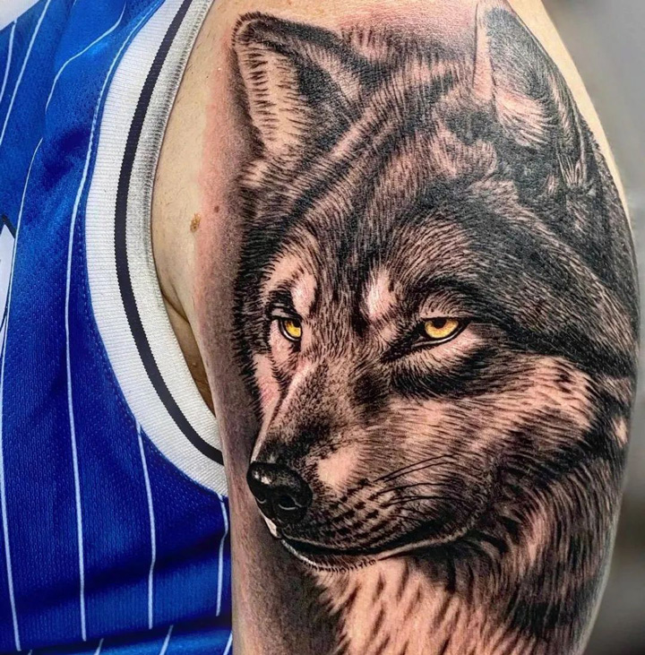 Wolf half sleeve tattoos