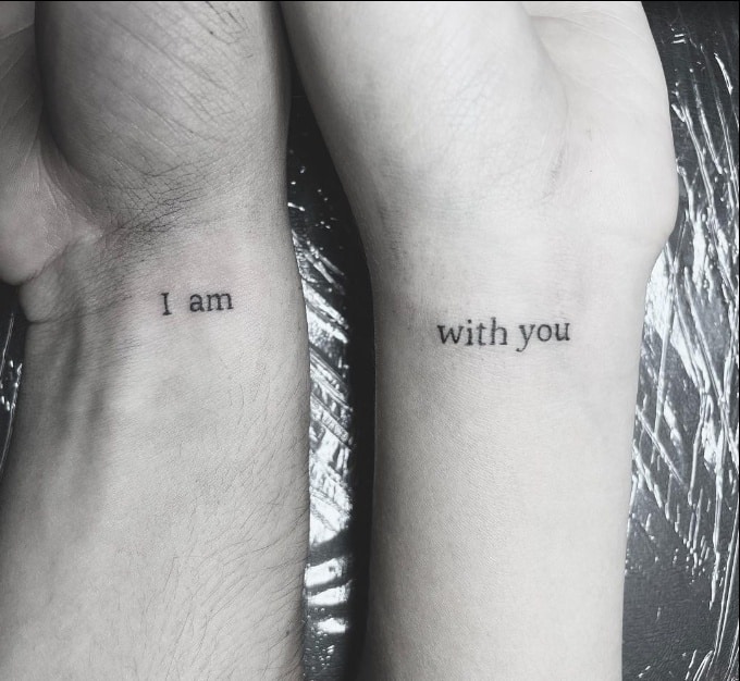 quotes wrist tattoos for couples
