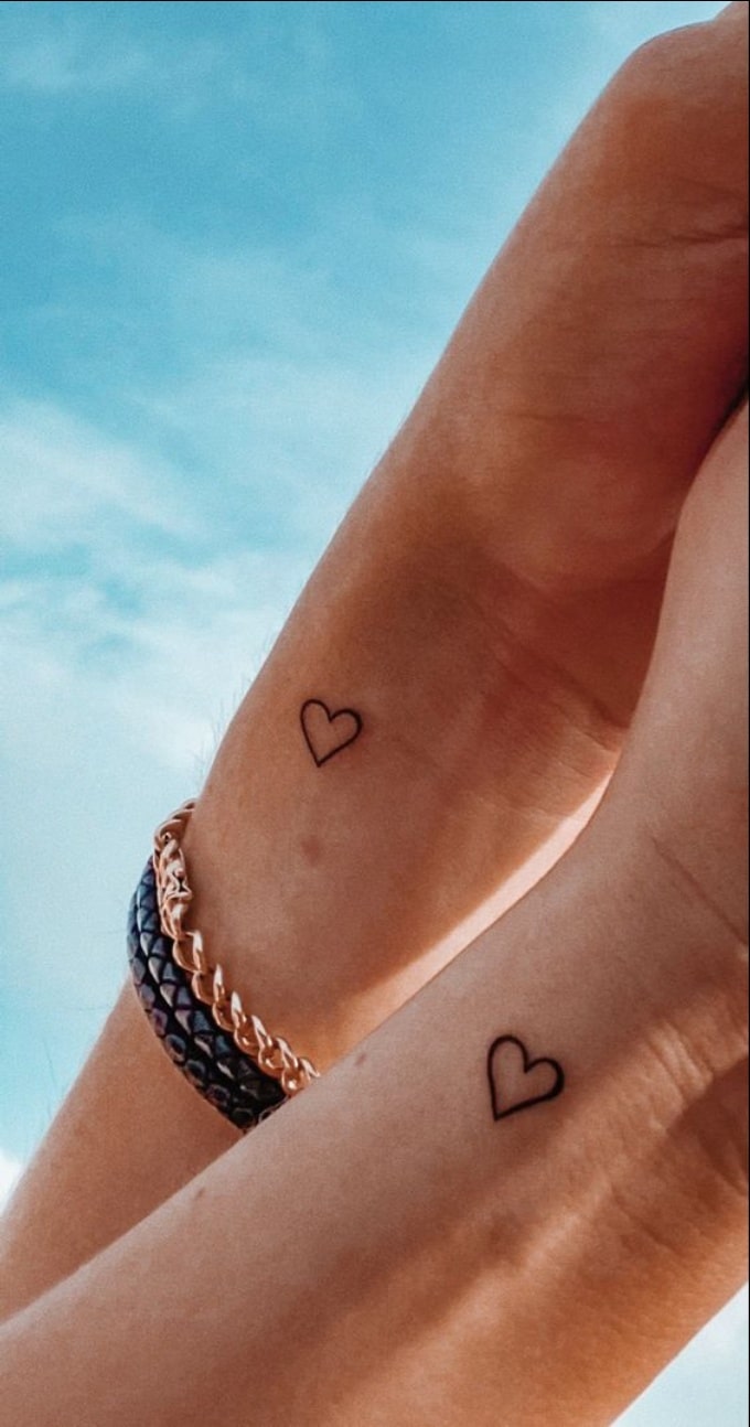 small heart wrist tattoos