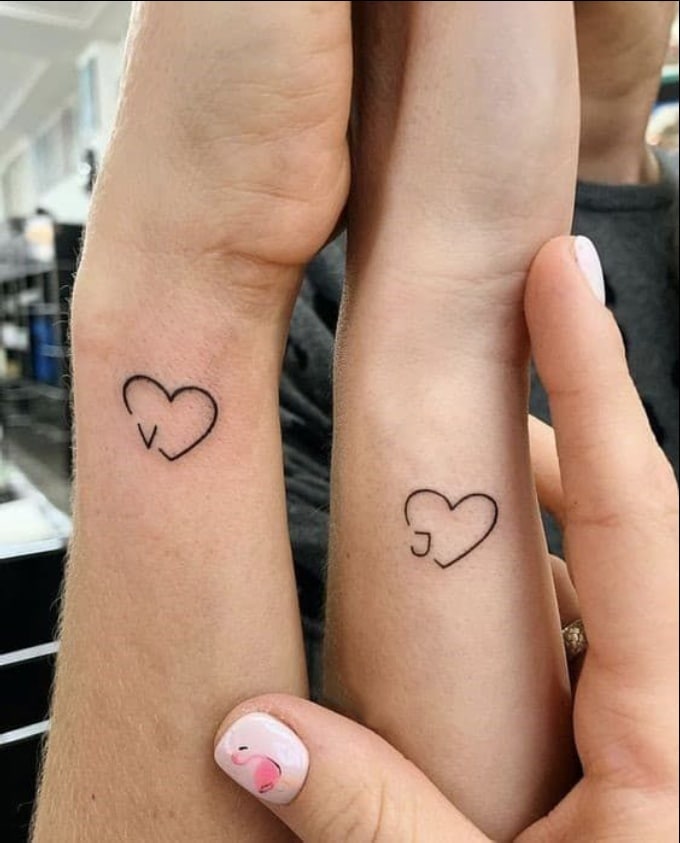 couple wrist tattoos