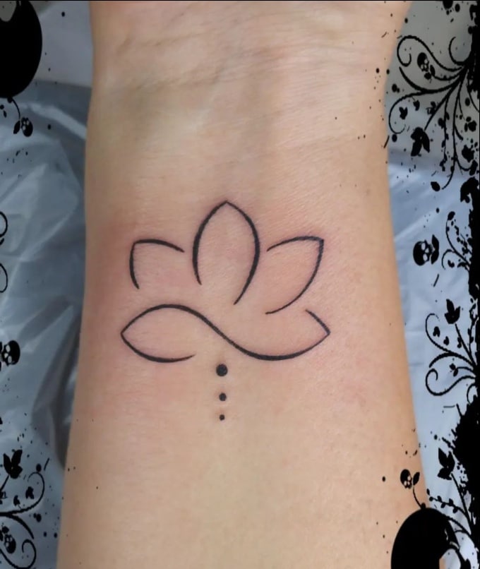 lotus wrist tattoos