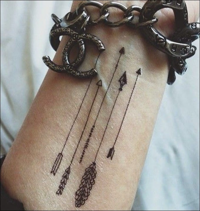 best wrist arrow tattoos